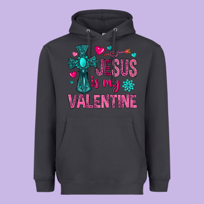 Jesus Is My Valentine Heavyweight Hoodie Designed By Nancycooperartshop