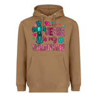 Toasted Coconut jesus is my valentine Heavyweight Hoodie - NancyCooperArtShop