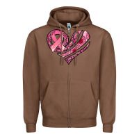Chestnut breast cancer awareness heart Zipper Hoodie - Jasminsmagicworld