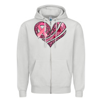 Dove Grey breast cancer awareness heart Zipper Hoodie - Jasminsmagicworld