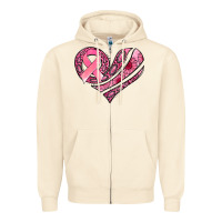 Sandshell breast cancer awareness heart Zipper Hoodie - Jasminsmagicworld