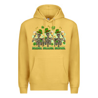 Antique Gold st. patrick's day skeletons drink drank drunk Premium Hoodie - Artiststas
