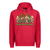 Cardinal st. patrick's day skeletons drink drank drunk Premium Hoodie - Artiststas