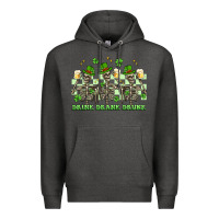 Charcoal Heather st. patrick's day skeletons drink drank drunk Premium Hoodie - Artiststas