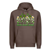 Coffee st. patrick's day skeletons drink drank drunk Premium Hoodie - Artiststas
