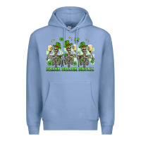 Colony Blue st. patrick's day skeletons drink drank drunk Premium Hoodie - Artiststas