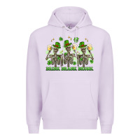 Lilac st. patrick's day skeletons drink drank drunk Premium Hoodie - Artiststas