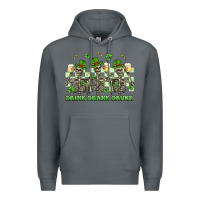 Rock st. patrick's day skeletons drink drank drunk Premium Hoodie - Artiststas