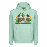 Seafoam st. patrick's day skeletons drink drank drunk Premium Hoodie - Artiststas