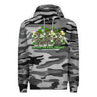 Slate Camo st. patrick's day skeletons drink drank drunk Premium Hoodie - Artiststas