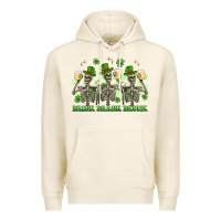 Tofu st. patrick's day skeletons drink drank drunk Premium Hoodie - Artiststas