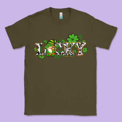 Lucky With Gnome And  Shamrocks Classic Tee Designed By Adodesignshop