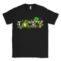 Black lucky with gnome and  shamrocks Classic Tee - AdoDesignShop