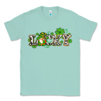 Seafoam lucky with gnome and  shamrocks Classic Tee - AdoDesignShop
