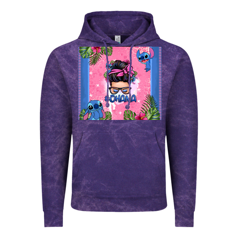 Ohana Stitch Messy Bun Vintage Hoodie by Zillion Design Studio | Teevron