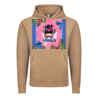 Vintage Coffee ohana stitch messy bun Vintage Hoodie - Zillion Design Studio