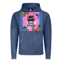 Vintage Denim ohana stitch messy bun Vintage Hoodie - Zillion Design Studio