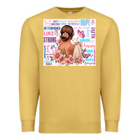 Antique Gold positive affirmations girl Premium Sweatshirt - MaliasSmallBusiness