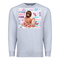 Heather Grey positive affirmations girl Premium Sweatshirt - MaliasSmallBusiness