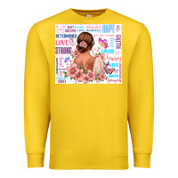 Lemon positive affirmations girl Premium Sweatshirt - MaliasSmallBusiness
