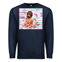 Navy positive affirmations girl Premium Sweatshirt - MaliasSmallBusiness