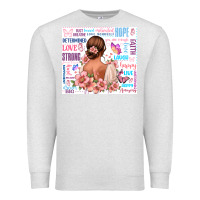 Oatmeal Heather positive affirmations girl Premium Sweatshirt - MaliasSmallBusiness