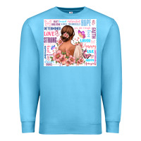 Ocean Blue positive affirmations girl Premium Sweatshirt - MaliasSmallBusiness