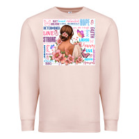 Pale Pink positive affirmations girl Premium Sweatshirt - MaliasSmallBusiness