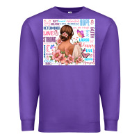 Purple positive affirmations girl Premium Sweatshirt - MaliasSmallBusiness
