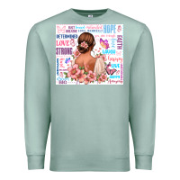 Seafoam positive affirmations girl Premium Sweatshirt - MaliasSmallBusiness