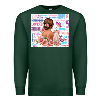 Sports Green positive affirmations girl Premium Sweatshirt - MaliasSmallBusiness