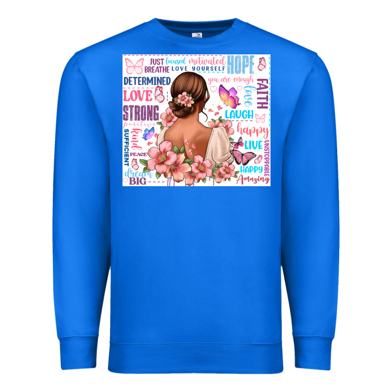 Positive Affirmations Girl Premium Sweatshirt by MaliasSmallBusiness | Teevron