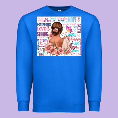 Positive Affirmations Girl Premium Sweatshirt Designed By Maliassmallbusiness
