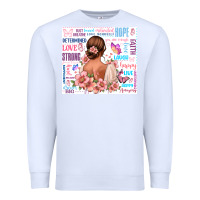 White positive affirmations girl Premium Sweatshirt - MaliasSmallBusiness