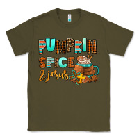 Army Green pumpkin spice and jesus Classic Tee - AdoDesignShop