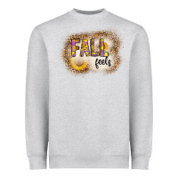 Heather Grey fall feels Heavyweight Sweatshirt - CowhideDigitalArt