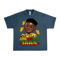 Midnight Navy juneteenth 1865 black boy Urban Heavy Tee - HRA Design Shop