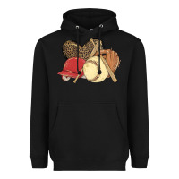 Black softball Heavyweight Hoodie - MaliasSmallBusiness