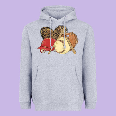 Softball Heavyweight Hoodie Designed By Maliassmallbusiness