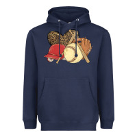Navy softball Heavyweight Hoodie - MaliasSmallBusiness