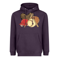 Plum softball Heavyweight Hoodie - MaliasSmallBusiness