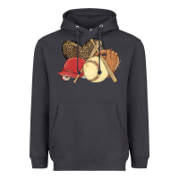 Smoke softball Heavyweight Hoodie - MaliasSmallBusiness