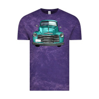 Cloud Purple western truck front view Vintage Tee - FaDigitalArtStudio