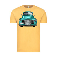 Vintage Mustard western truck front view Vintage Tee - FaDigitalArtStudio