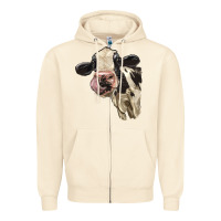 Sandshell Cute Holstein Heifer Zipper Hoodie - LillyAllenDesigns