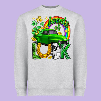 Loads Of Luck Truck St. Patricks Day Heavyweight Sweatshirt Designed By Neo Western