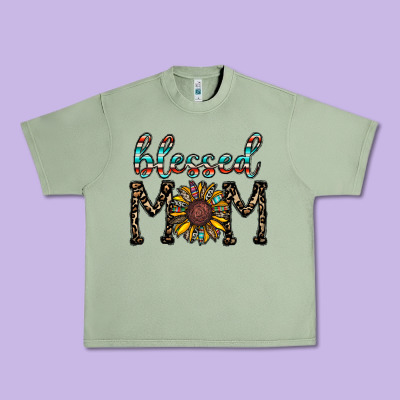 Blessed Mom Urban Heavy Tee Designed By Cowhidedigitalart