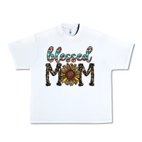 White blessed mom Urban Heavy Tee - CowhideDigitalArt