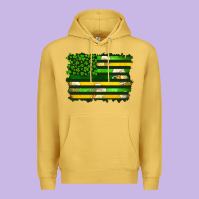 St Patrick's Day American Flag Premium Hoodie Designed By Artiststas
