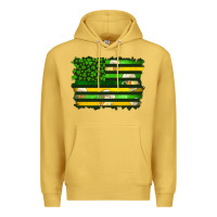 Antique Gold st patrick's day american flag Premium Hoodie - Artiststas